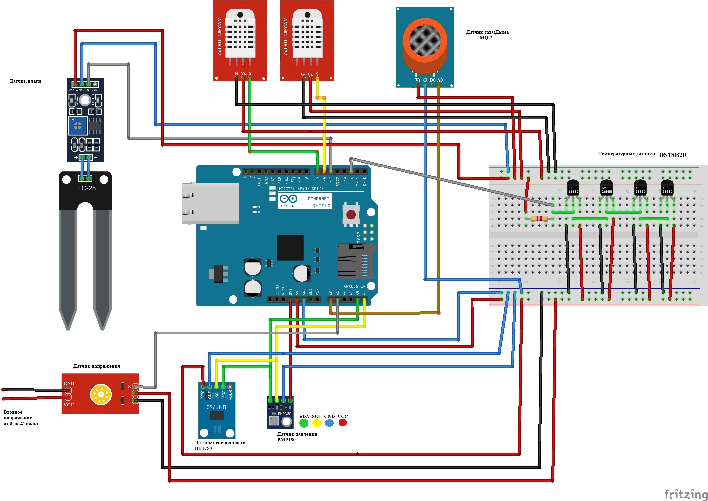 Метеостанция на народную карту своими руками (arduino)